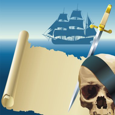 Pirate's parchment clipart