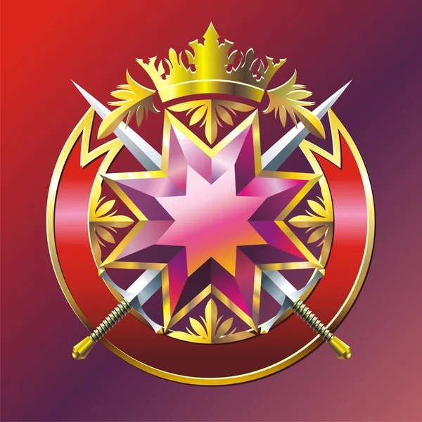 Badge avec étoile — Image vectorielle