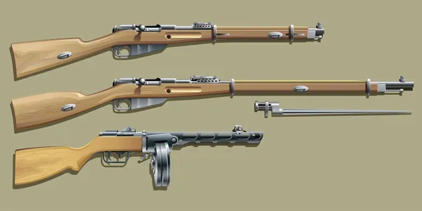 Русское оружие Второй мировой войны — стоковый вектор