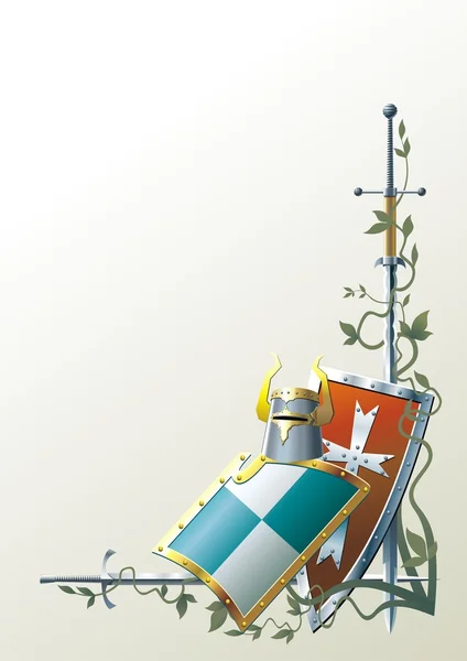 Arma medievale — Vettoriale Stock