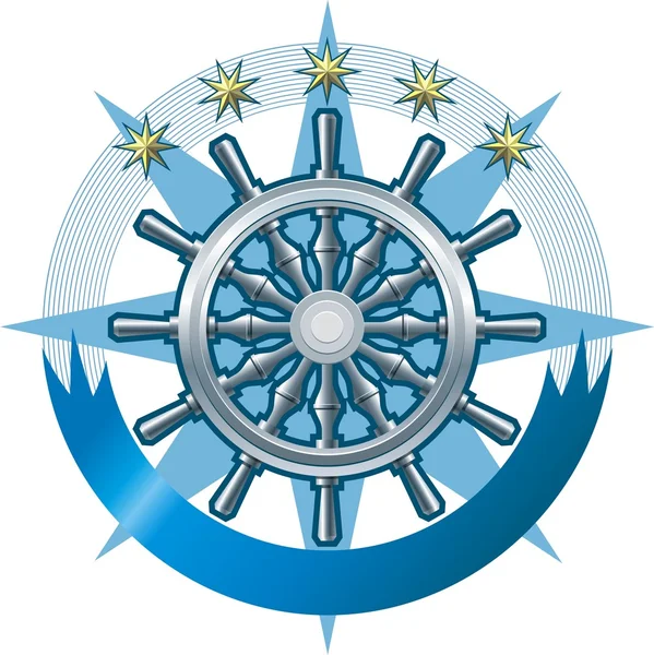 Marina emblem Stockvektor