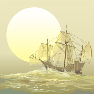 Caravel Santa Maria clipart