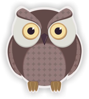 Cartoon owl. clipart