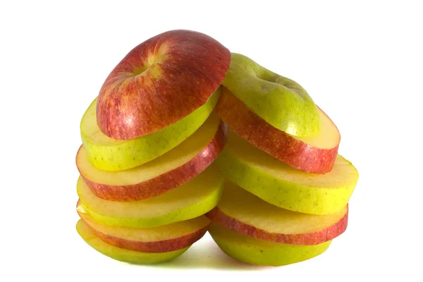 2 つのスライスしたリンゴ — ストック写真