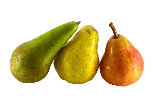 Ripe red green and yellow pears — Stock Photo, Image