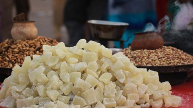 Street stall with fresh food clipart