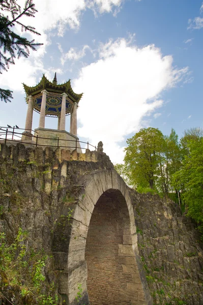 stock image Old pavilion on top