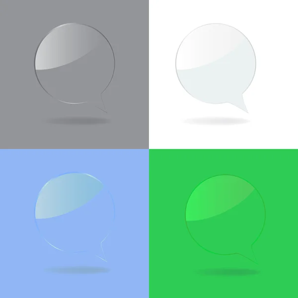 Glas tekstballon — Stockvector