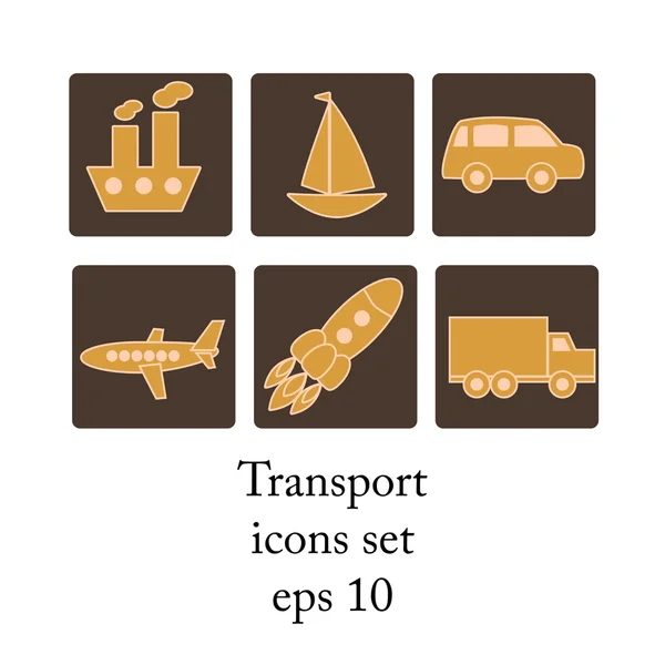 Grunge transport icons set — Stock Vector