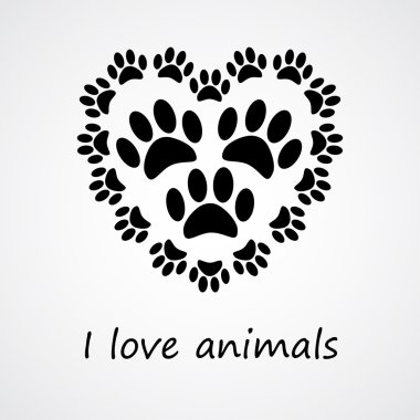 I love animals clipart