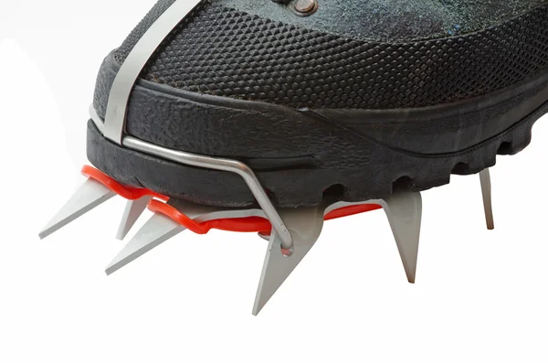 Треккинговый ботинок с колясками — стоковое фото