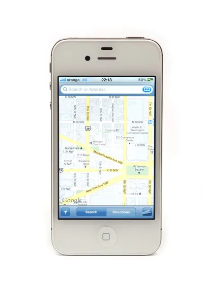 Naviger med iPhone 4S – stockfoto
