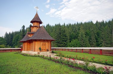 Small wooden church clipart