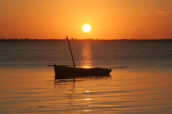 Mozambique-zonsondergang Stockfoto
