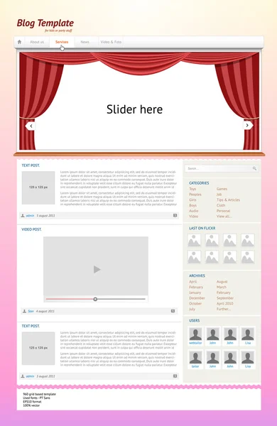 Modèle Web Illustration De Stock