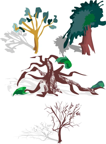 Gli alberi — Vettoriale Stock