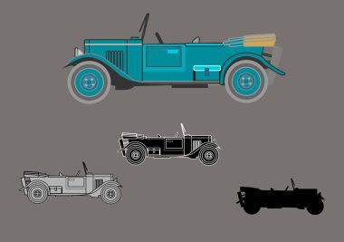 Retro car clipart