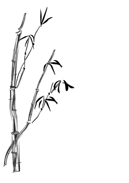 Sumi-e bamboe — Stockvector
