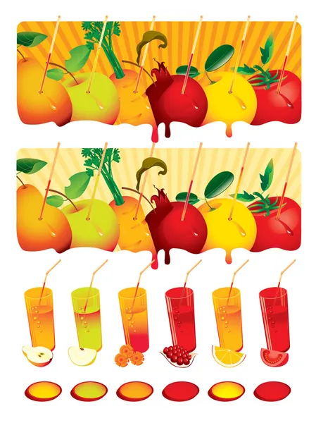 果汁集 — 图库矢量图片