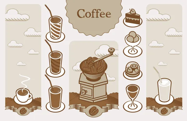 Bannières café — Image vectorielle