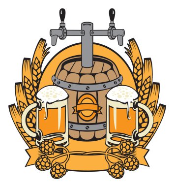 Barrel of beer clipart