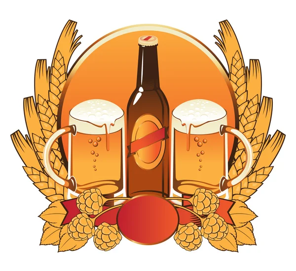 Стаканы пива — стоковый вектор