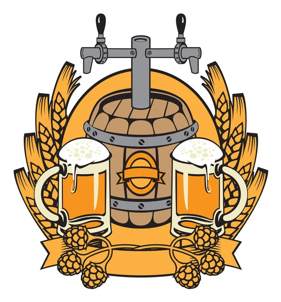 Бочка пива — стоковий вектор