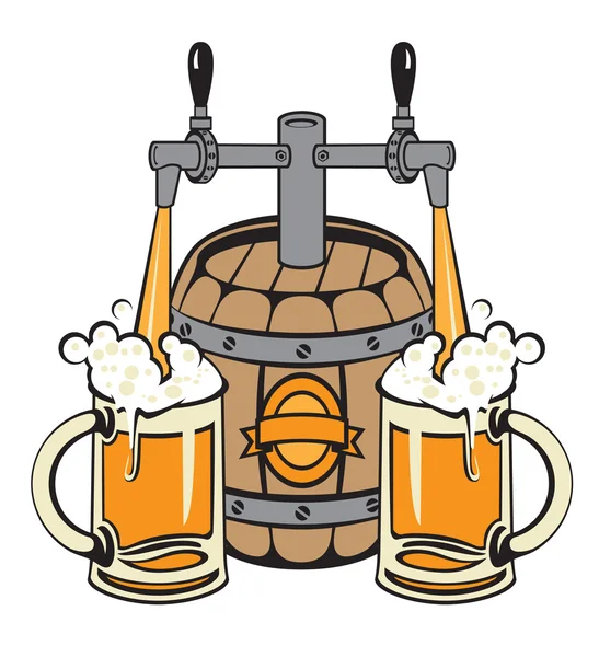 Баррель пива — стоковый вектор