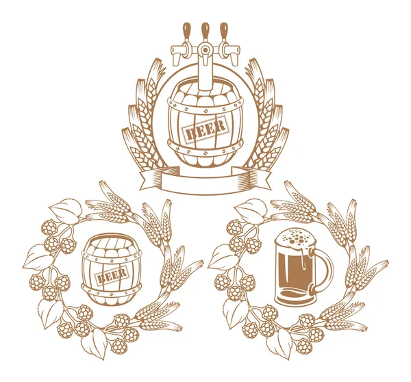 ビールの樽 — ストックベクタ