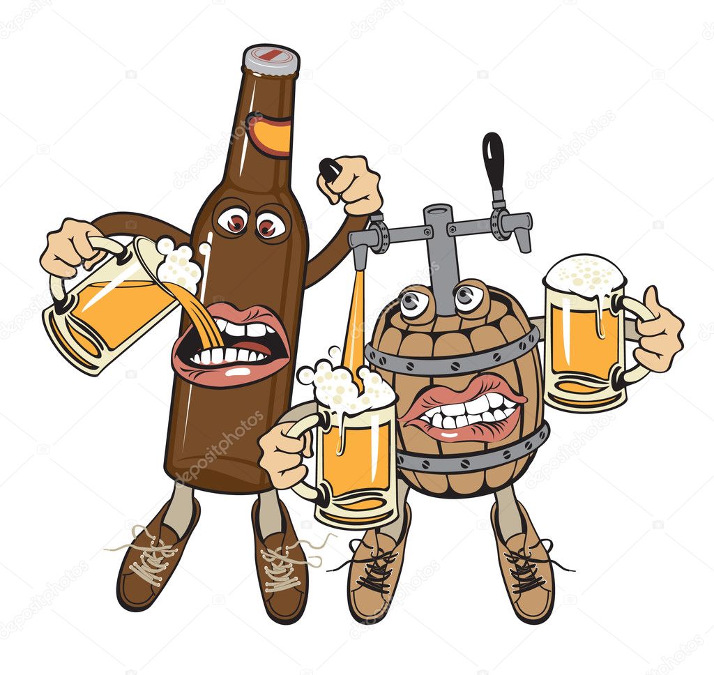 Alcoholics — Stock Vector © paseven #10220267