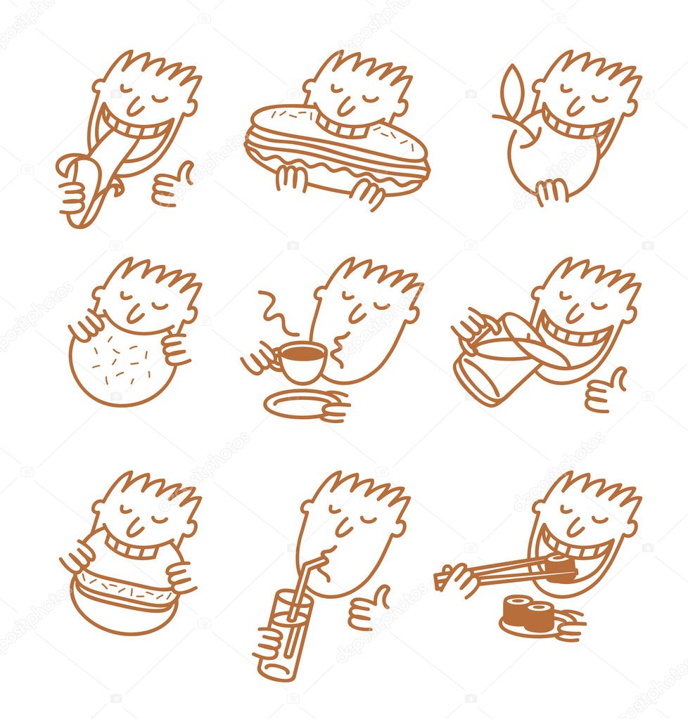 Hungry human Vector Art Stock Images | Depositphotos