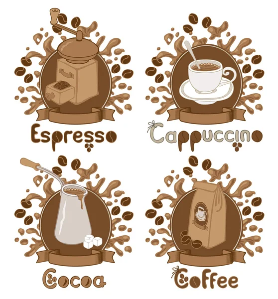 Káva téma — Stockový vektor