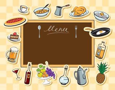 Menu board clipart