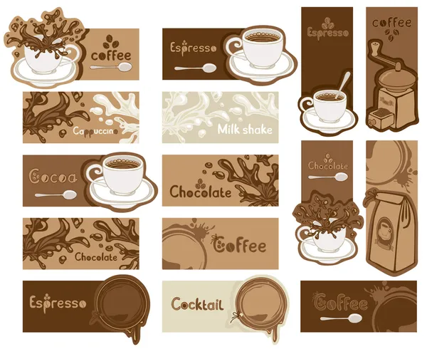 Koffie banners — Stockvector