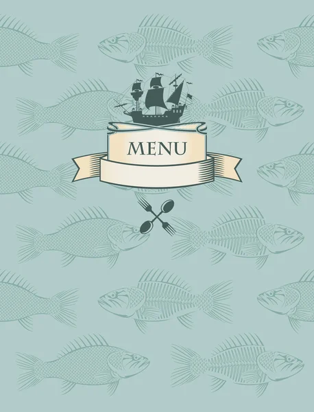 Menú pescado — Archivo Imágenes Vectoriales