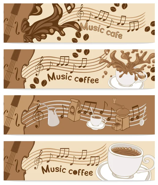 Music cafe — Stock Vector