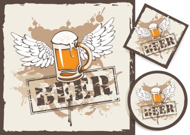 Beer coasters clipart