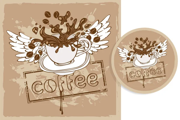 Stå för kaffe — Stock vektor