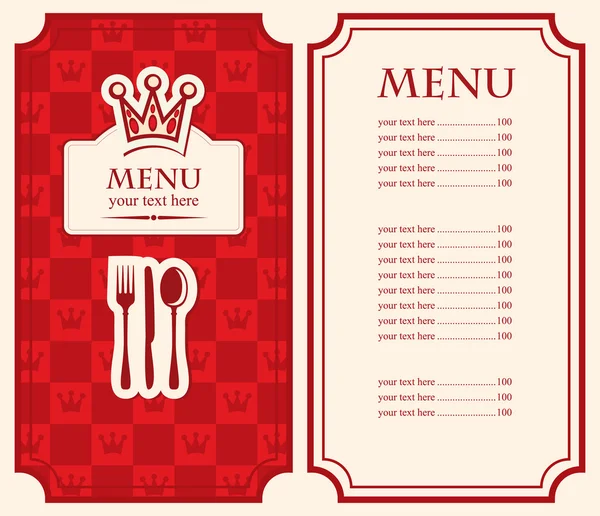 Royal menu — Wektor stockowy