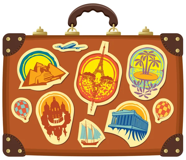 Ταξιδιωτική βαλίτσα — Διανυσματικό Αρχείο