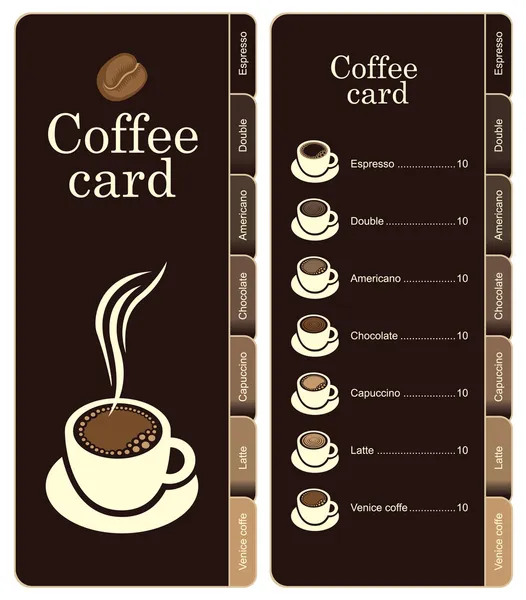 Verschiedene Arten von Kaffee — Stockvektor