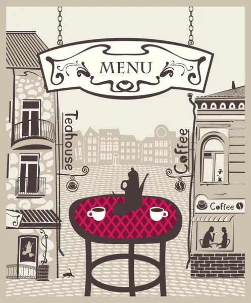 Café de ville — Image vectorielle