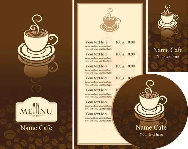 Меню Кафе — стоковый вектор