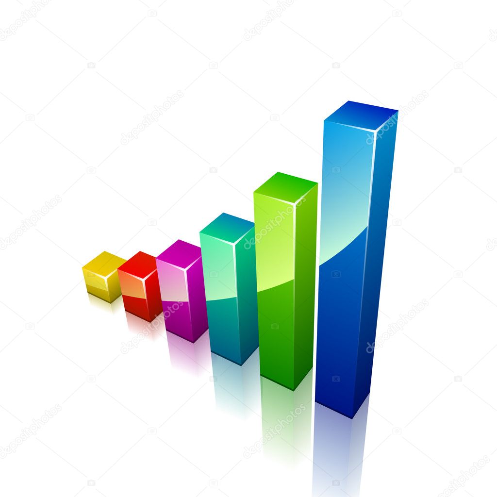 3d Graph Growing Up Vector Illustration For Business Stock Vector C Realvector