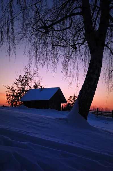 ロシアの冬の夜 — ストック写真
