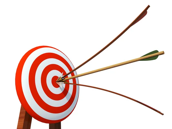 Arrow hits the target — Stock Photo, Image