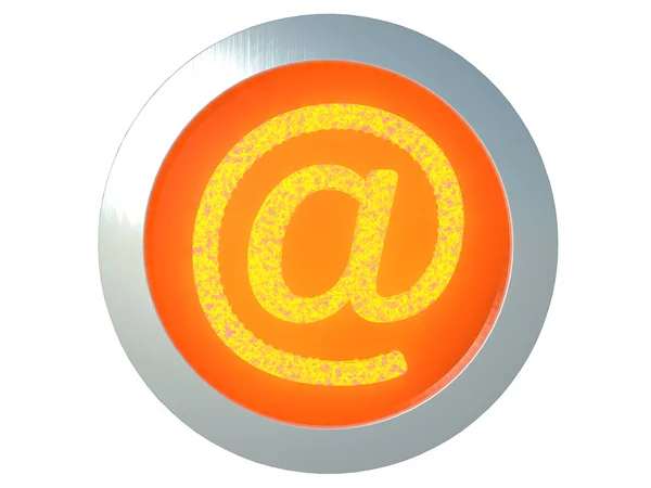 Burning e-mail icon — Stock Photo, Image