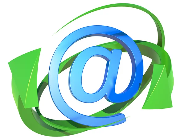 Blue symbol of the e-mail — Stock Photo, Image