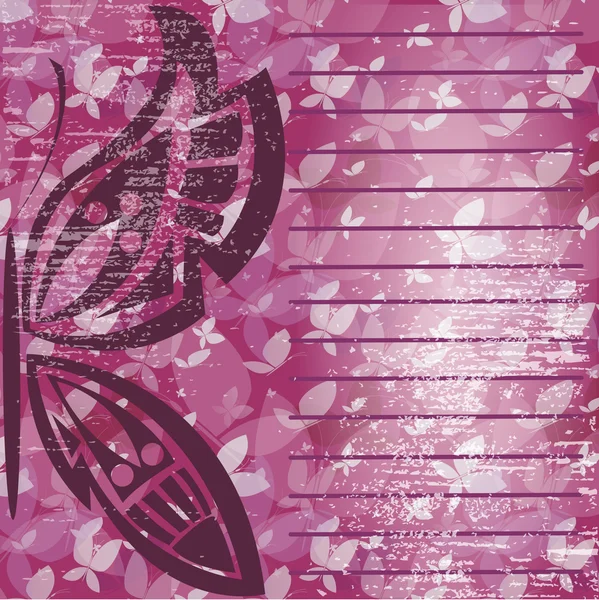 与蝴蝶装饰文本的背景 — 图库矢量图片