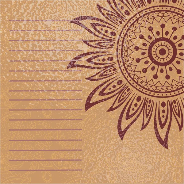 Hintergrund für den Text mit indischem Mandala — Stockvektor